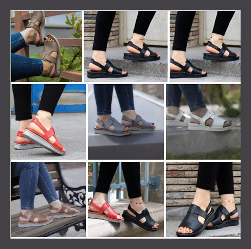 رنگ بندی کفش زنانه تابستانی کمند