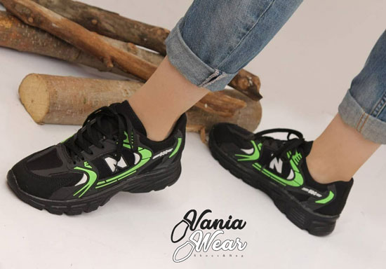 مدل کفش زنانه نیوبالانس مشکی سبز