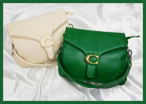 کیف زنانه دوشی کوچک کرم و سبز